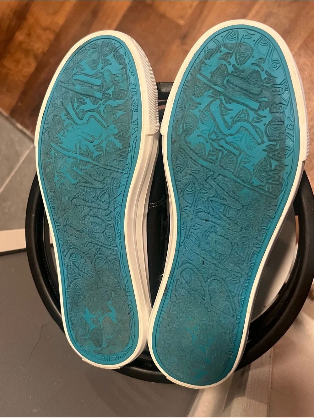 Blowfish Malibu Black Canvas Slip-On Sneakers with White Sole size 8